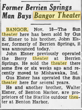 Sun Theater - 18 Nov 1949 Article (newer photo)